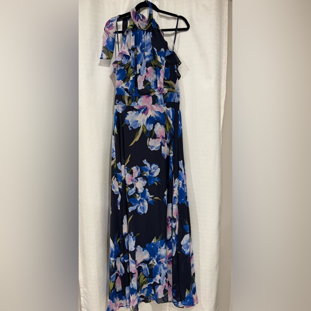 Eliza J NWT Navy Floral Maxi Dress